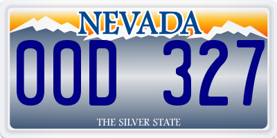 NV license plate 00D327