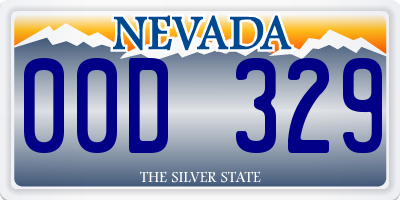 NV license plate 00D329