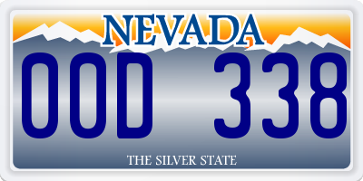 NV license plate 00D338