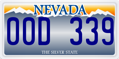 NV license plate 00D339