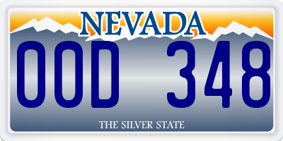 NV license plate 00D348