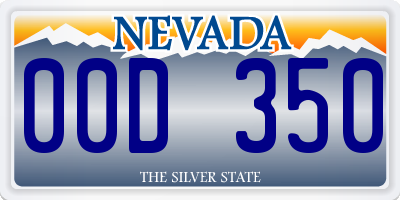 NV license plate 00D350