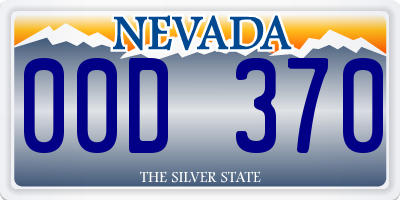 NV license plate 00D370