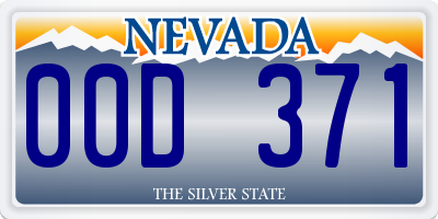 NV license plate 00D371