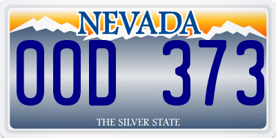 NV license plate 00D373