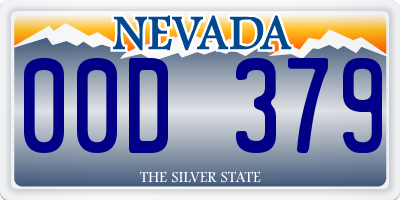 NV license plate 00D379