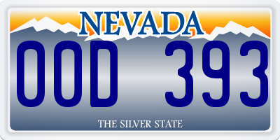 NV license plate 00D393