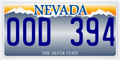 NV license plate 00D394