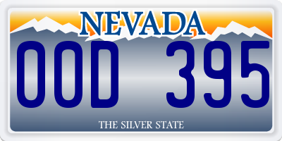 NV license plate 00D395