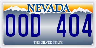 NV license plate 00D404