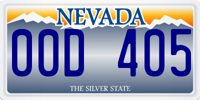 NV license plate 00D405