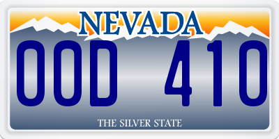 NV license plate 00D410