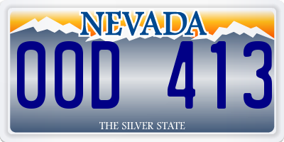 NV license plate 00D413