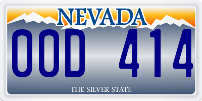 NV license plate 00D414