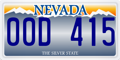 NV license plate 00D415