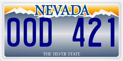 NV license plate 00D421