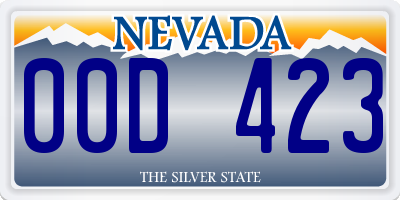 NV license plate 00D423