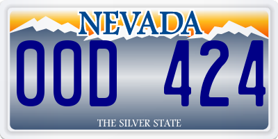 NV license plate 00D424