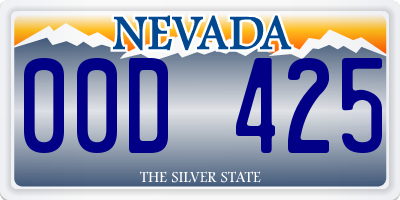 NV license plate 00D425