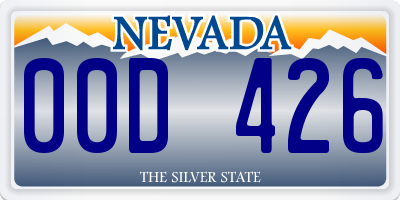 NV license plate 00D426