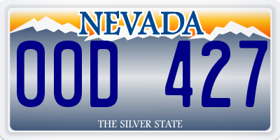 NV license plate 00D427