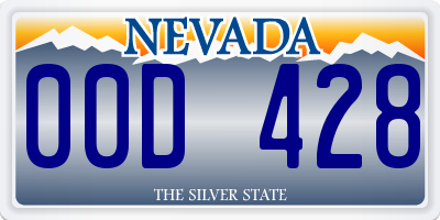 NV license plate 00D428