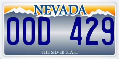 NV license plate 00D429