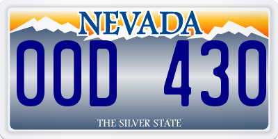 NV license plate 00D430