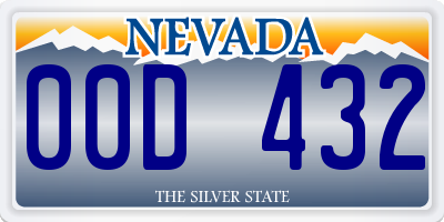 NV license plate 00D432