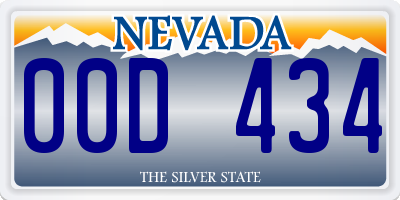 NV license plate 00D434