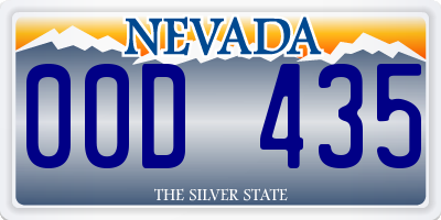 NV license plate 00D435