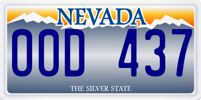 NV license plate 00D437