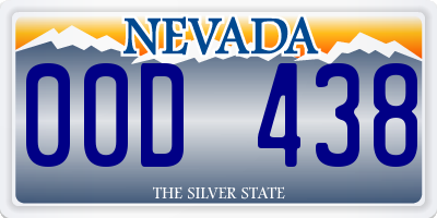 NV license plate 00D438