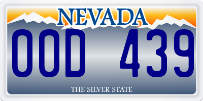 NV license plate 00D439