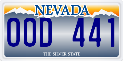 NV license plate 00D441