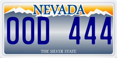 NV license plate 00D444