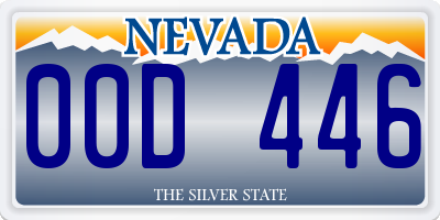 NV license plate 00D446