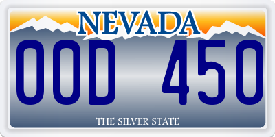 NV license plate 00D450