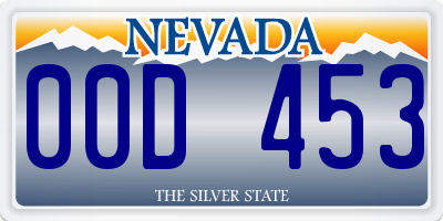 NV license plate 00D453