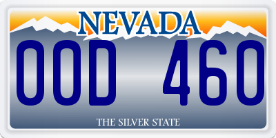 NV license plate 00D460