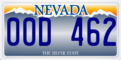 NV license plate 00D462