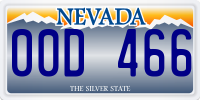 NV license plate 00D466