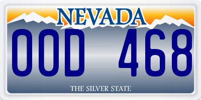 NV license plate 00D468