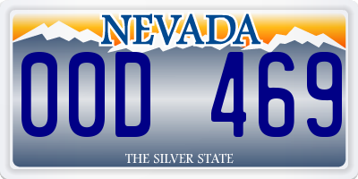 NV license plate 00D469