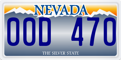 NV license plate 00D470