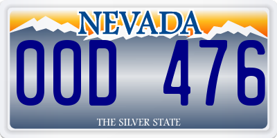 NV license plate 00D476