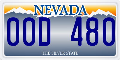 NV license plate 00D480