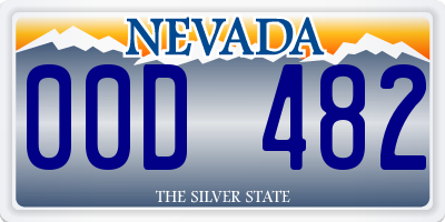 NV license plate 00D482