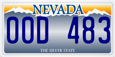 NV license plate 00D483