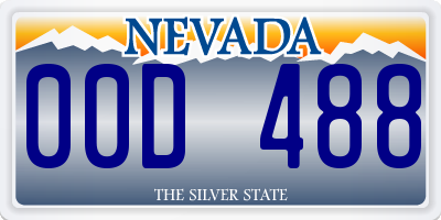 NV license plate 00D488